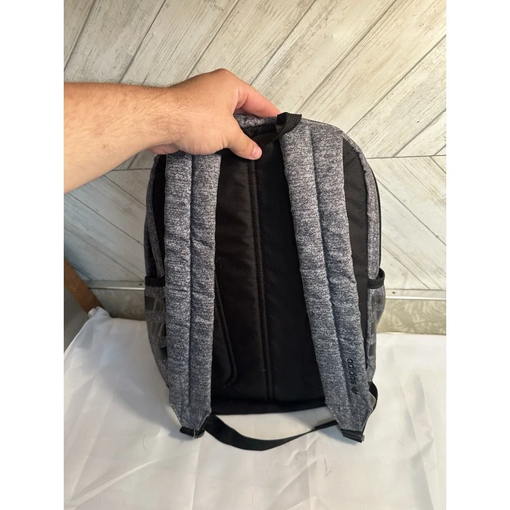 Adidas Gray And Black Student School Backpack Travel Laptop Tablet Device Bag